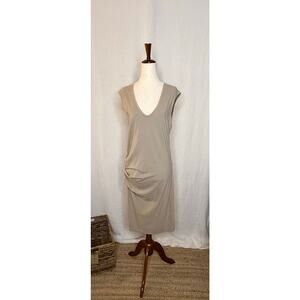 James Perse Tan Sleeveless Tank Dress with Ruching 
Size 4